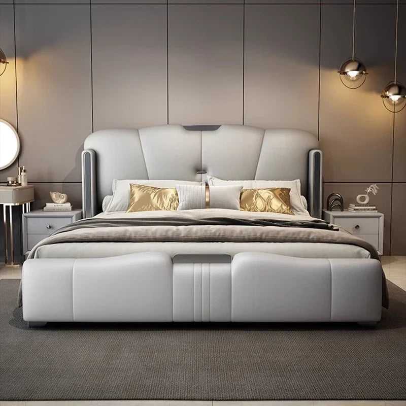 European Sleeping Bed Princess Platform Double Luxury Massage Bed Design Full Storage Sofa Letto Matrimoniale Trendy Furniture