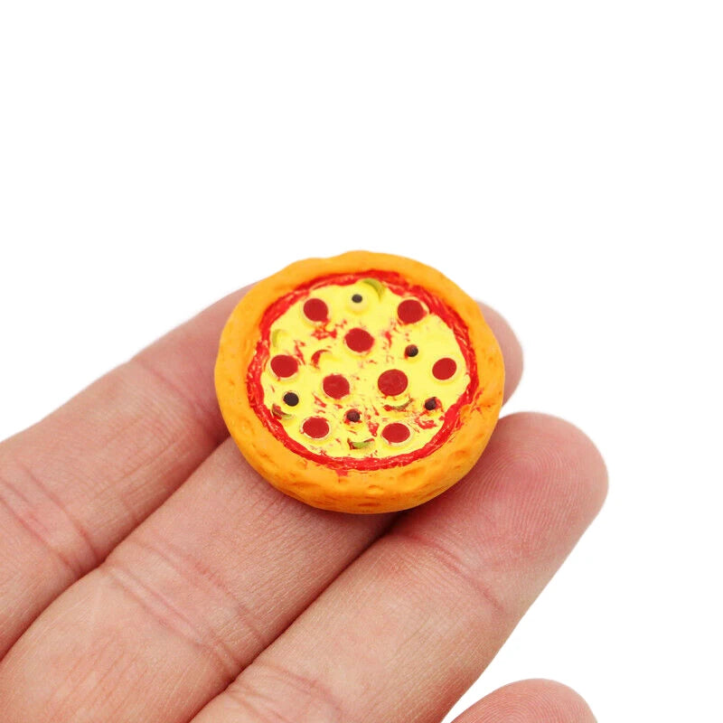 Dollhouse Takeaway Boxed Pizza 1:12 Dollhouse Miniature Simulation Kitchen Pizza Small Ornament Model DIY Kid Toy Accessories