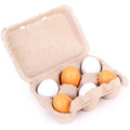 6pcs Simulation Wooden Eggs Toys Set Kids Pretend Play Wood Food Eggs Yolk Kitchen Food Children Kid Education Montessori Toys
