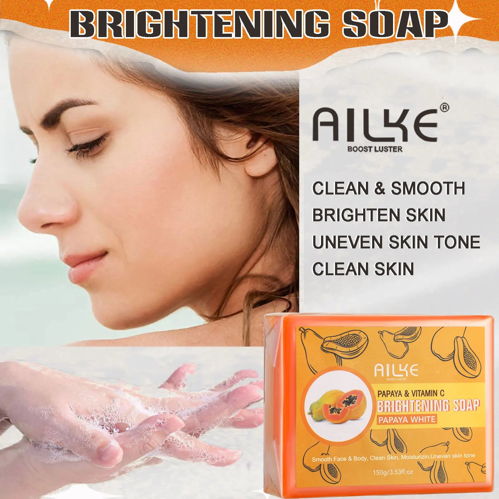 AILKE Double Glutathione Whitening Daily Skin Care, Clean Skin, Lightening, Even Toning, Remove Melanin, For All Skin Types