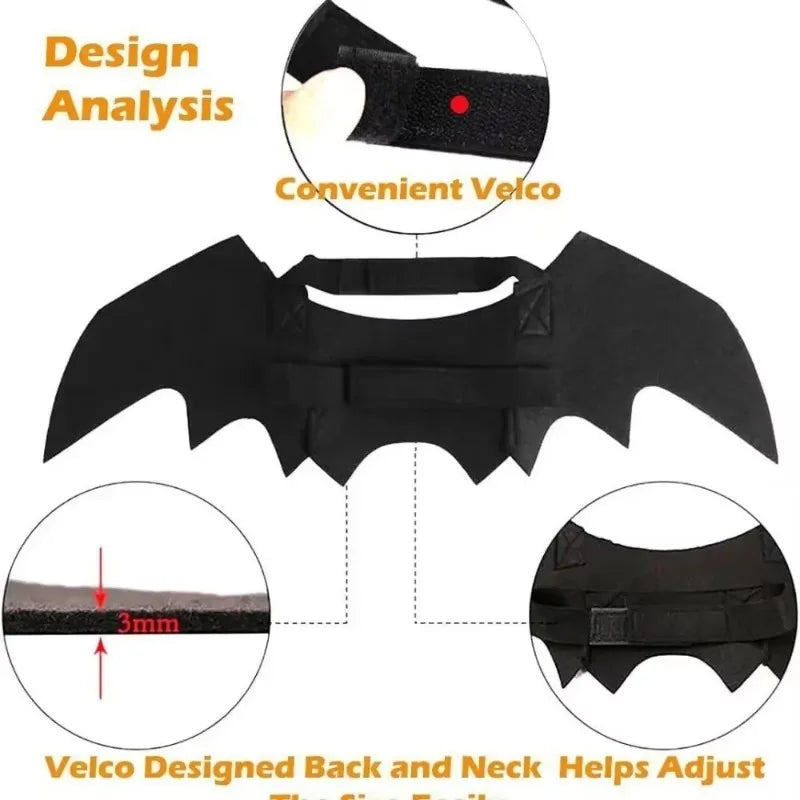 Halloween Pet Costumes, Bat Wings, Bell Models, Dog and Cat Role-playing, Felt Costumes, Clothing Supplies