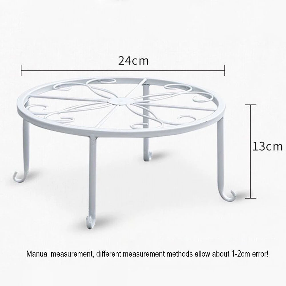 24cm Heavy Duty Metal Rustproof Iron Plant Stand Flower Pot Base Holder Home Garde  Indoor Outdoor Plant Display