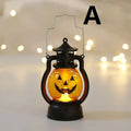 Hanging Pumpkin Lantern Light LED Ghost Lamp Halloween Candle Light Retro Small Oil Lamp Halloween Party Home Decor Horror Props