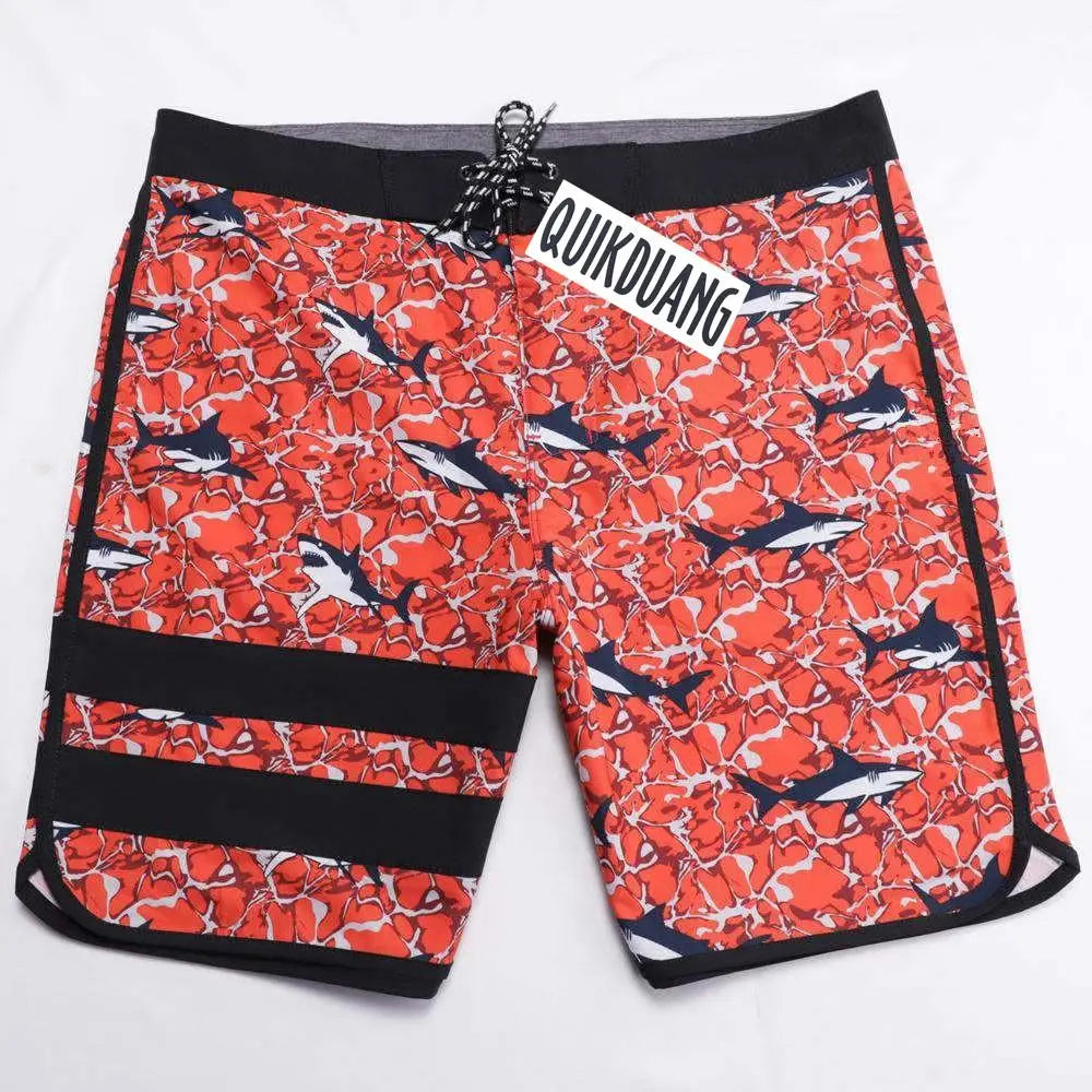 New Fashion Men's Waterproof Stretch Surf Pants Quick-Dry Bermuda Boardshorts Casual Spandex Swimming Trunks Beach Shorts T04