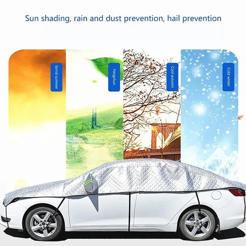 Car Cover Outdoor Protection Waterproof Four Seasons Windshield Protection Hail Protector Snow Cover Sunshade Frost Cover Parts