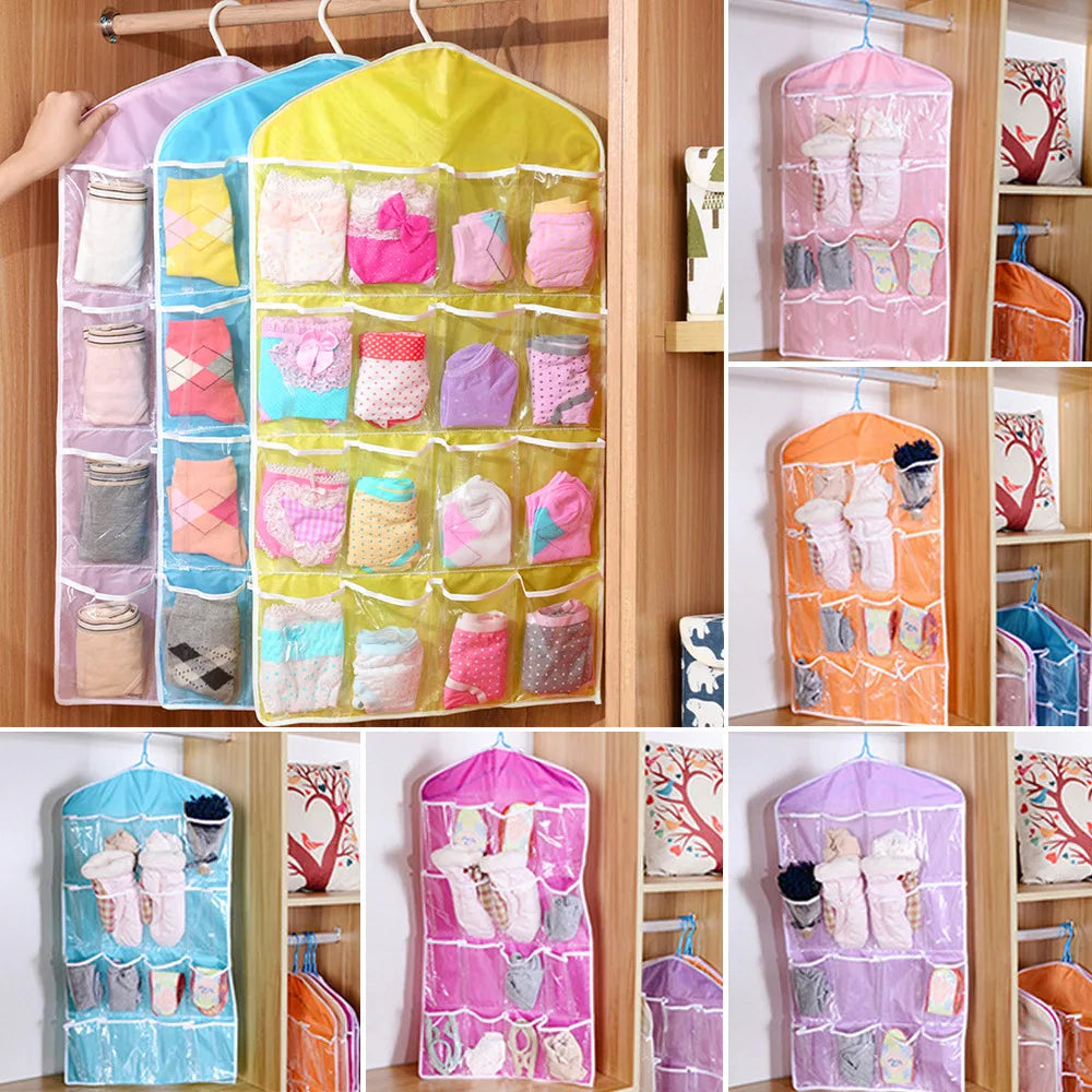 Wall Hanging Shoe Storage Organizer Bag Shoes Rack Over The Door Fabric Cabinet Closet Organizer For Shoes Clothes Storage Bag