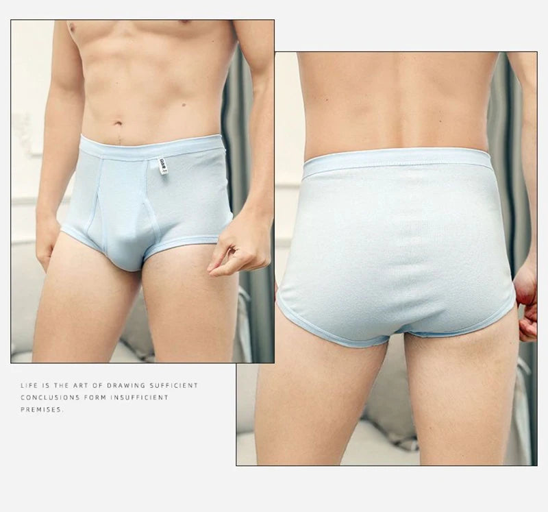 Men's Briefs Sexy Underwear Men 100%Cotton Soft Underpants Comfortable Solid Panties Male High Waist Breathable Underwear Cuecas