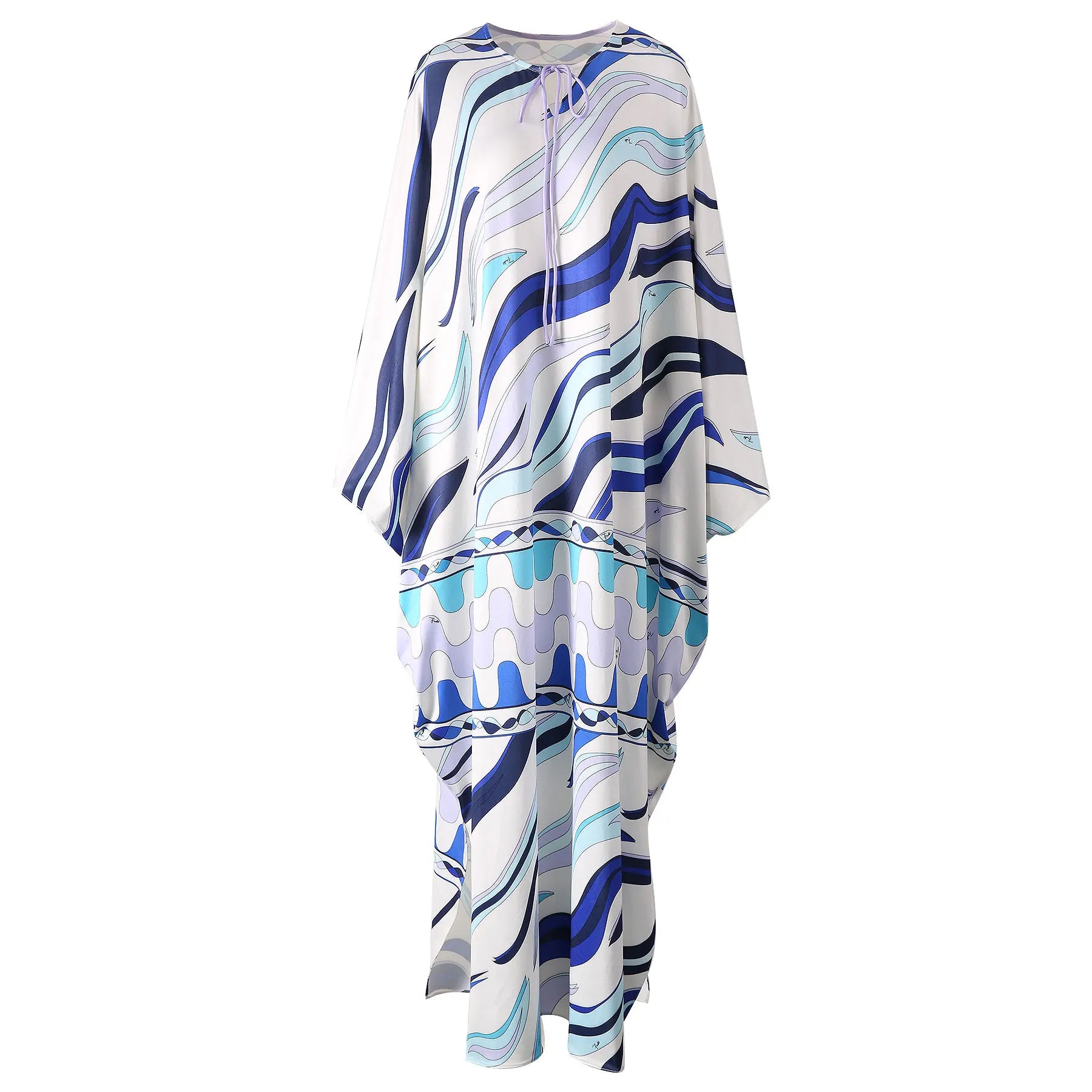 Women's Clothing Elegant Dress Robe Casual Comfortable Breathable Long Vestidos Fashion Loose Round Neck Printed Dress New