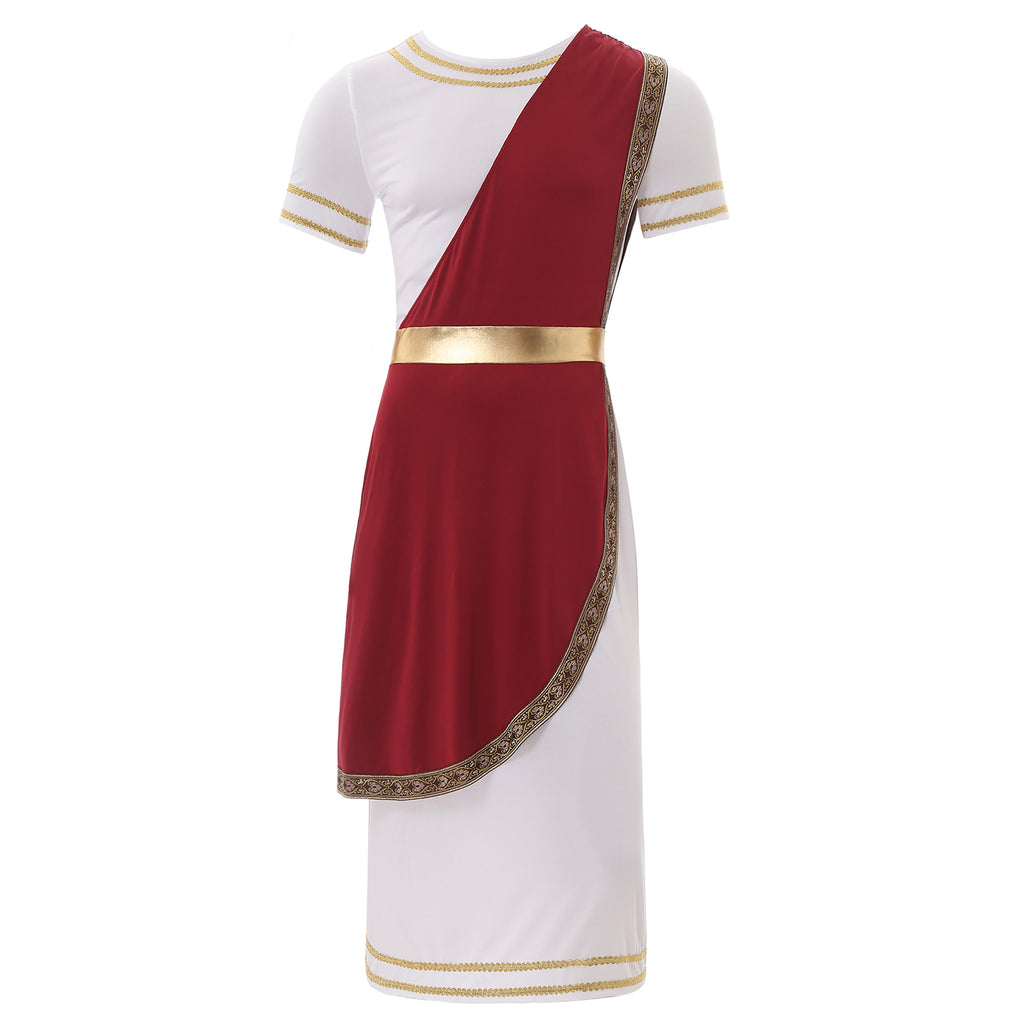 Mens Ancient Greek God Cosplay Outfit Roman Robe Costumes Ancient Greek Toga Spartan Dress Up Retro Vintage Warrior Clothing