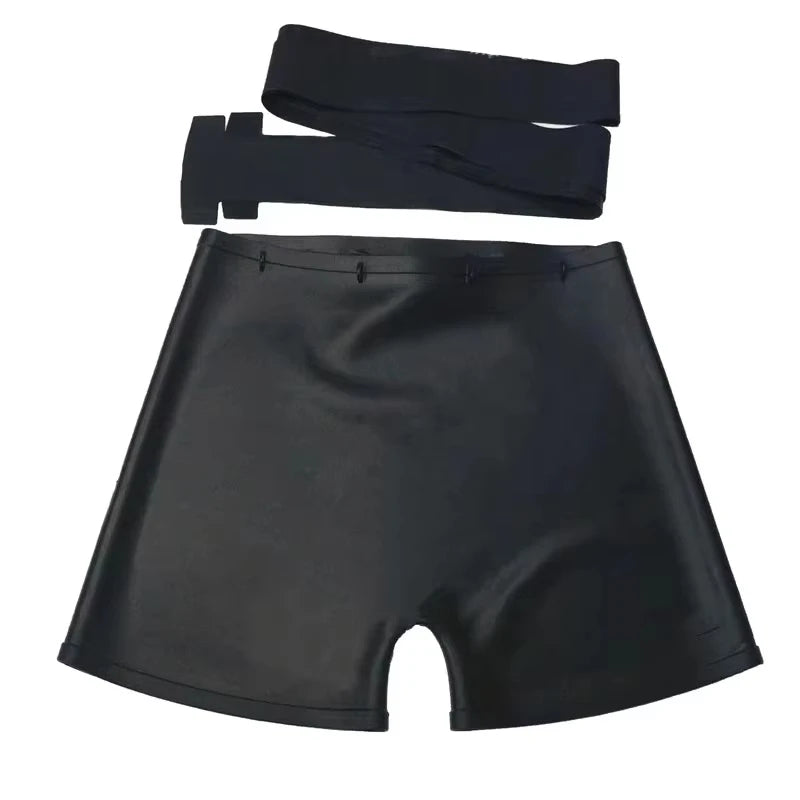 Waterproof Silicone Swim Trunks Quick-Dry Beach Swimming Shorts Men Women High-waist Pool Water Park Rafting High-elastic Trunk