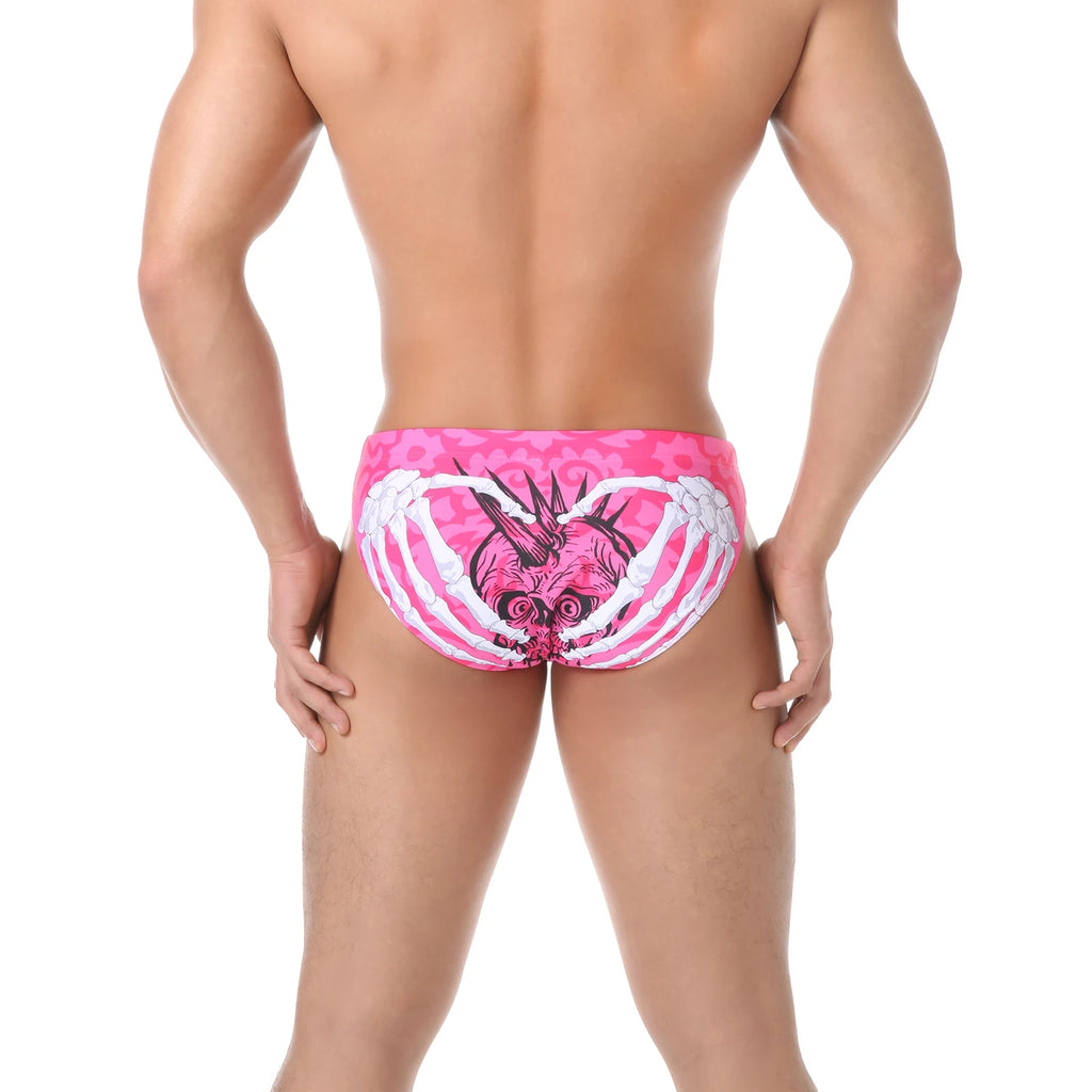 Men Swimming Trunks Sexy Low-waisted Briefs Bikini Summer Sport Beach Shorts Swimsuit Swimwear Bathing Suit Surfing Swim Briefs