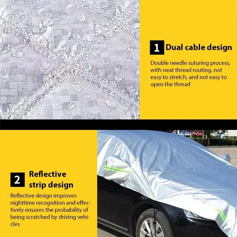 Car Cover Outdoor Protection Waterproof Four Seasons Windshield Protection Hail Protector Snow Cover Sunshade Frost Cover Parts