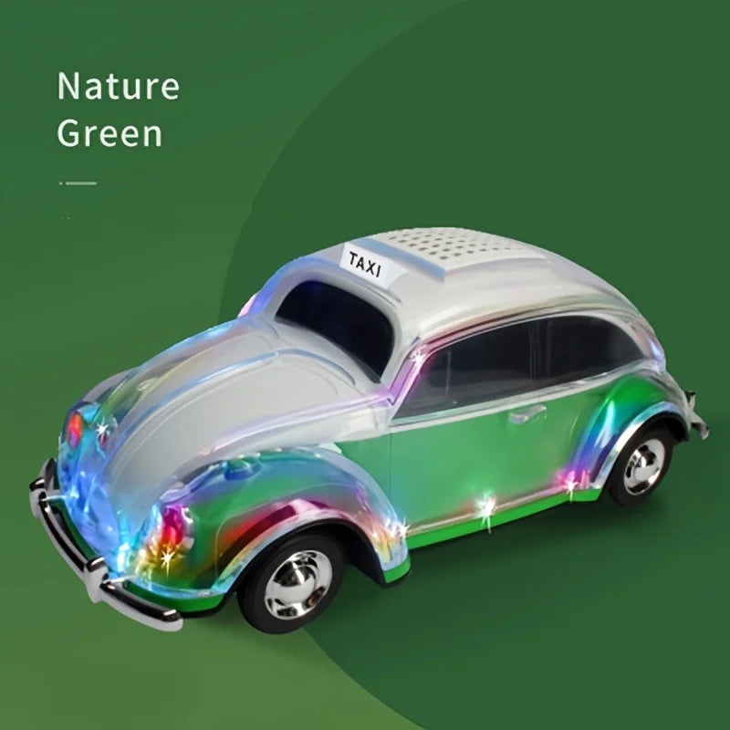 Portable Wireless Speaker Colorful  LED Flash Light Car Shape Bluetooth Subwoofer Music Player USB FM TF AUX TWS Party Gift