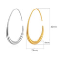Most Popular Style Titanium Steel Hoop Earrings For Women C-type Peach Heart Round Ear Ring Non-fading Hot Selling Ear Jewelry