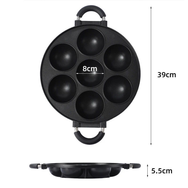 Cooking Cake Pan Cast Iron Omelette Pan Non-Stick Cooking Pot Breakfast Egg Cooker Cake Mold Kitchen Cookware Kitchenware