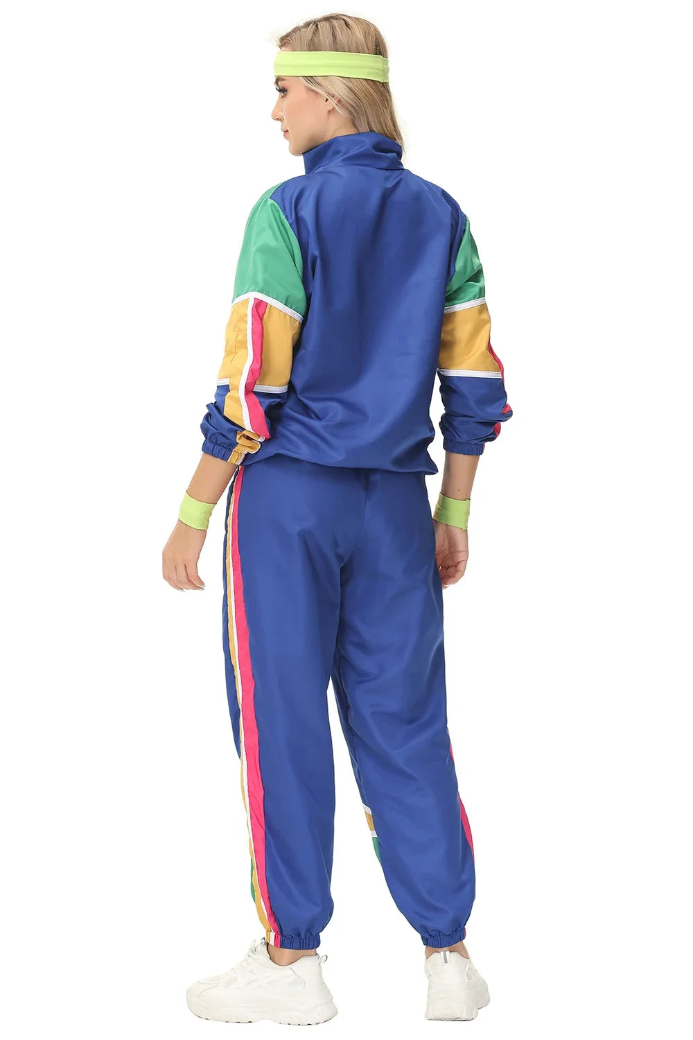 Couples Hippie Costumes for Women Men 80s 90s Retro Sportwear Hippie Disco Cosplay Costume Halloween Party Role Playing Clothes