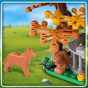 Farm Barn Building Set with Light-with Windmill Tractor Horse Animals Big Barn Construction Toy Brick Kit for Adults Teens 8+