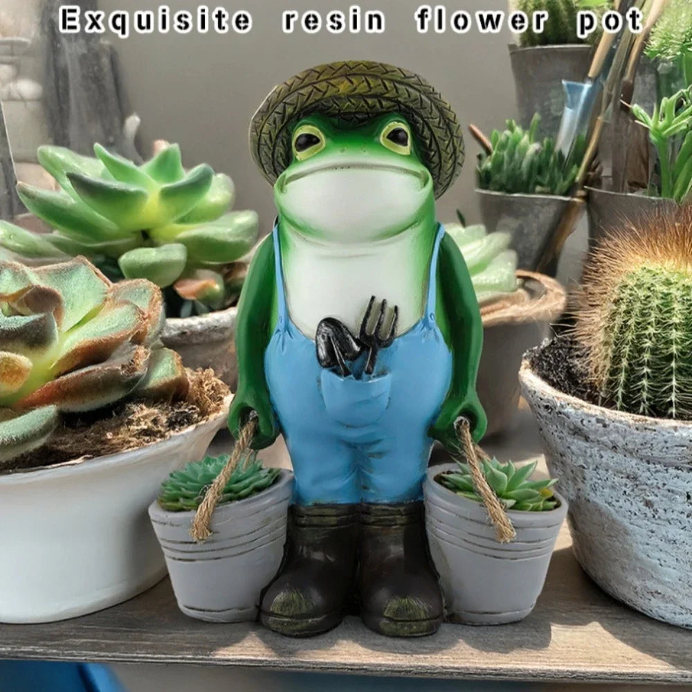 Outdoor Courtyard Balcony Supplies Small Creative Decorative Ornaments Animals Frogs Gardens Succulent Flowerpots Festival Gifts