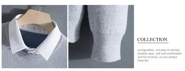 Men's Clothing Autumn Winter Long Sleeve New Tops T-Shirts Round Neck Fashion New Comfortable Solid Color Sweaters