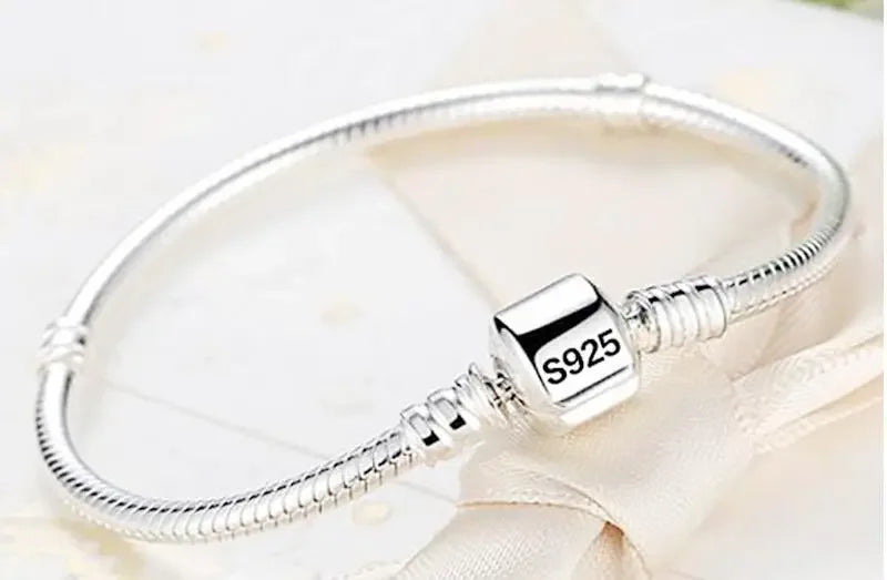 Hot Selling High Quality Authentic 925 Sterling Silver Snake Chain Bracelets Brand Charm Pandor bracelet For Women Jewelry