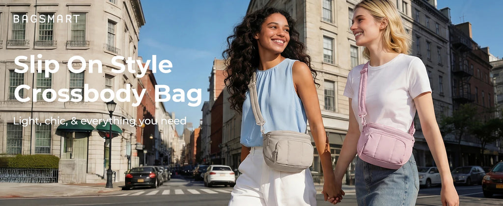 BAGSMART Puffer Crossbody Bags for Women Small Cross Body Purses for Women Travel Work Quilted Water-resistant Hobo