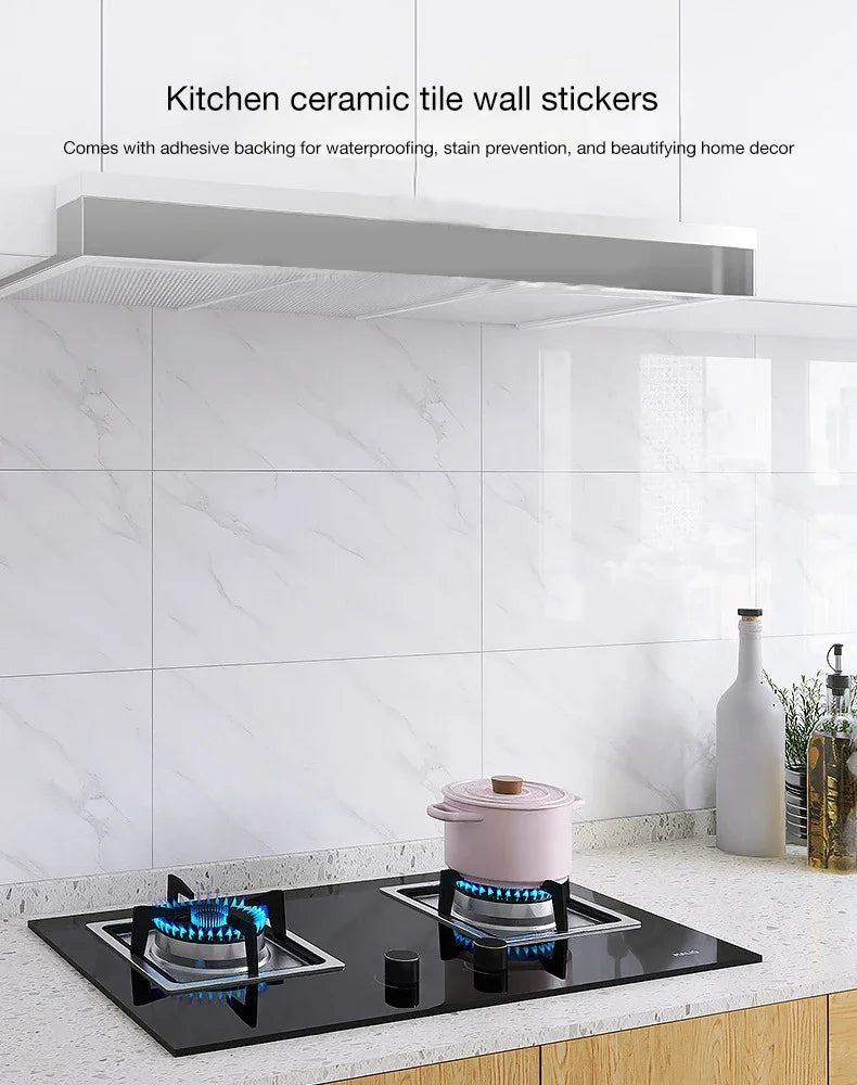 30*30cm Imitation Tile 3D Wall Sticker Self-adhesive Wall Decoration Bathroom Waterproof Moisture-proof Marble Kitchen Wallpaper