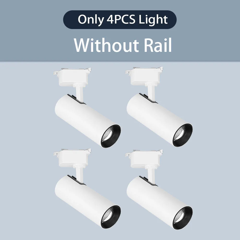 Dimmable Track Light with Remote Control Led Spot Lights 110V 220V Ceiling Lamp for Living Room Bedroom Kitchen Linear Lighting