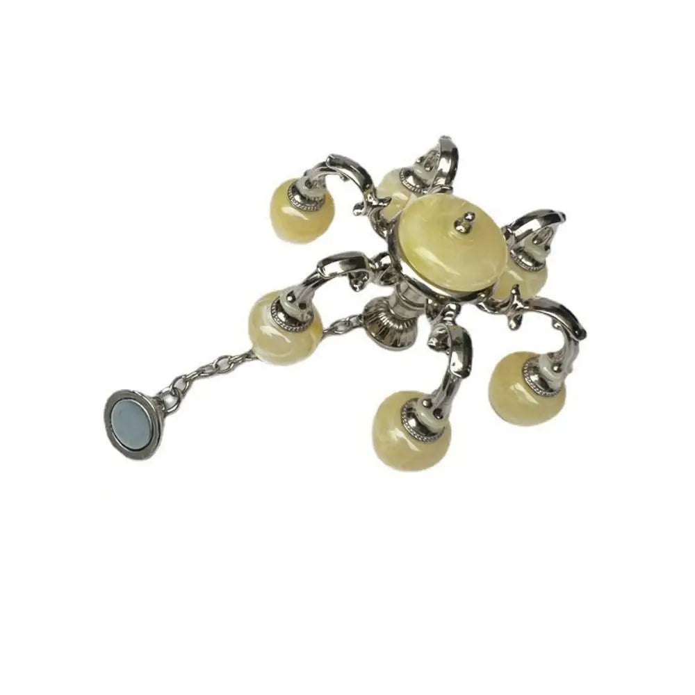 Dollhouse Light 1:12 Scale Floor/Ceiling/Wall Lamp Miniature Retro Chandelier Doll Accessories Scene Model Mini Furniture Gift