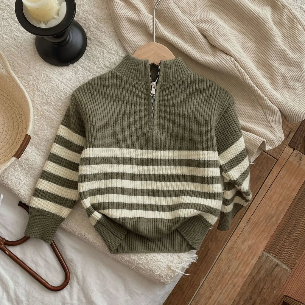Childrens Clothing Sweater New Autumn 2024 New Loose and Versatile Casual Sweater