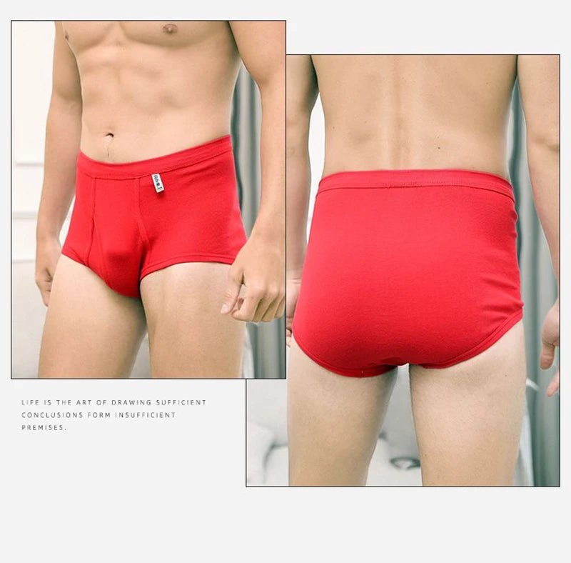 Men's Briefs Sexy Underwear Men 100%Cotton Soft Underpants Comfortable Solid Panties Male High Waist Breathable Underwear Cuecas