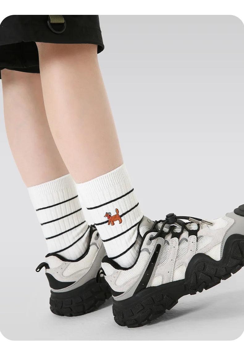 Newest Boys Girls Socks 2025 Spring Baby Cotton Socks Sport Sock  Double Needle 3-12T Children's  Socks