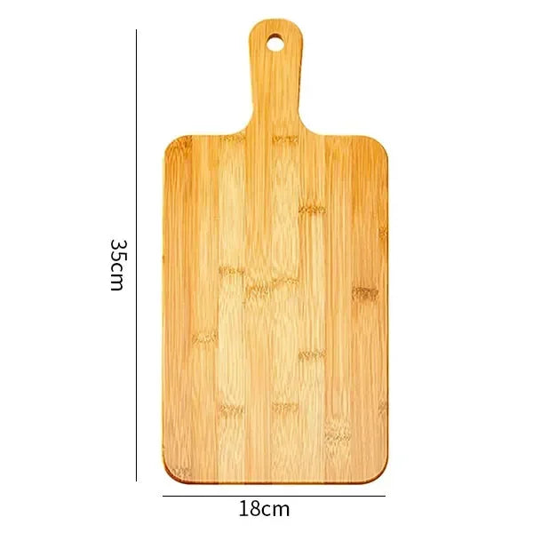 Bamboo Cutting Board with Handle Large Wooden Serving Board Kitchen Chopping Boards Charcuterie Board for Pizza Vegetables Meat