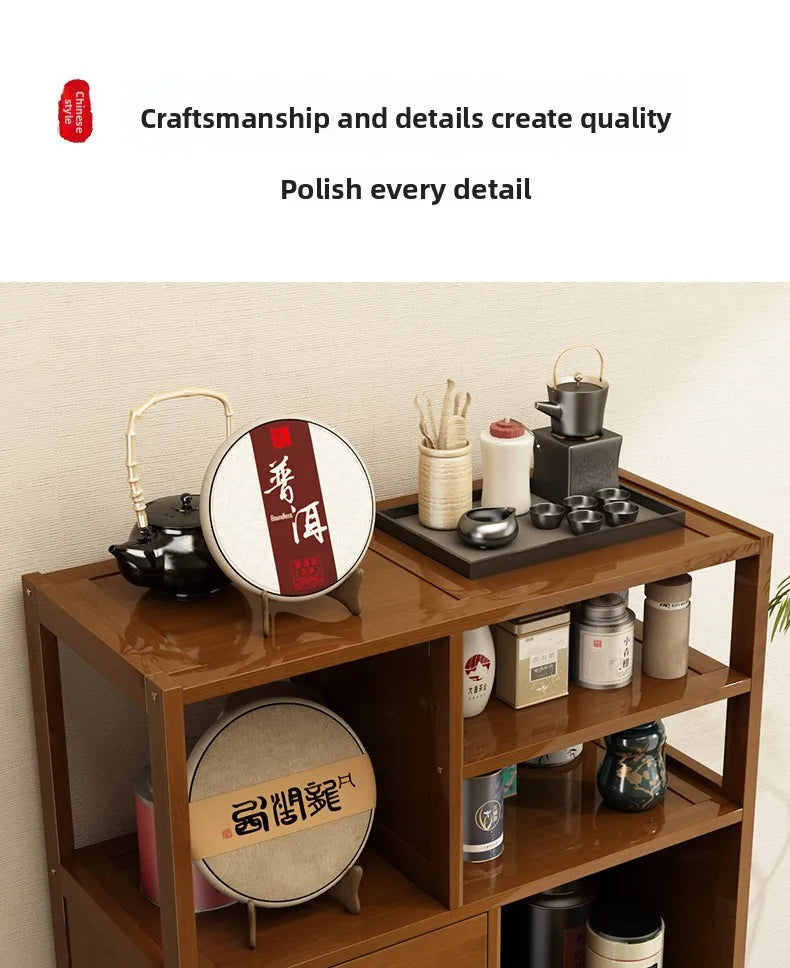 Tea cabinet, locker, living room, tea table against the wall, side cabinet storage locker