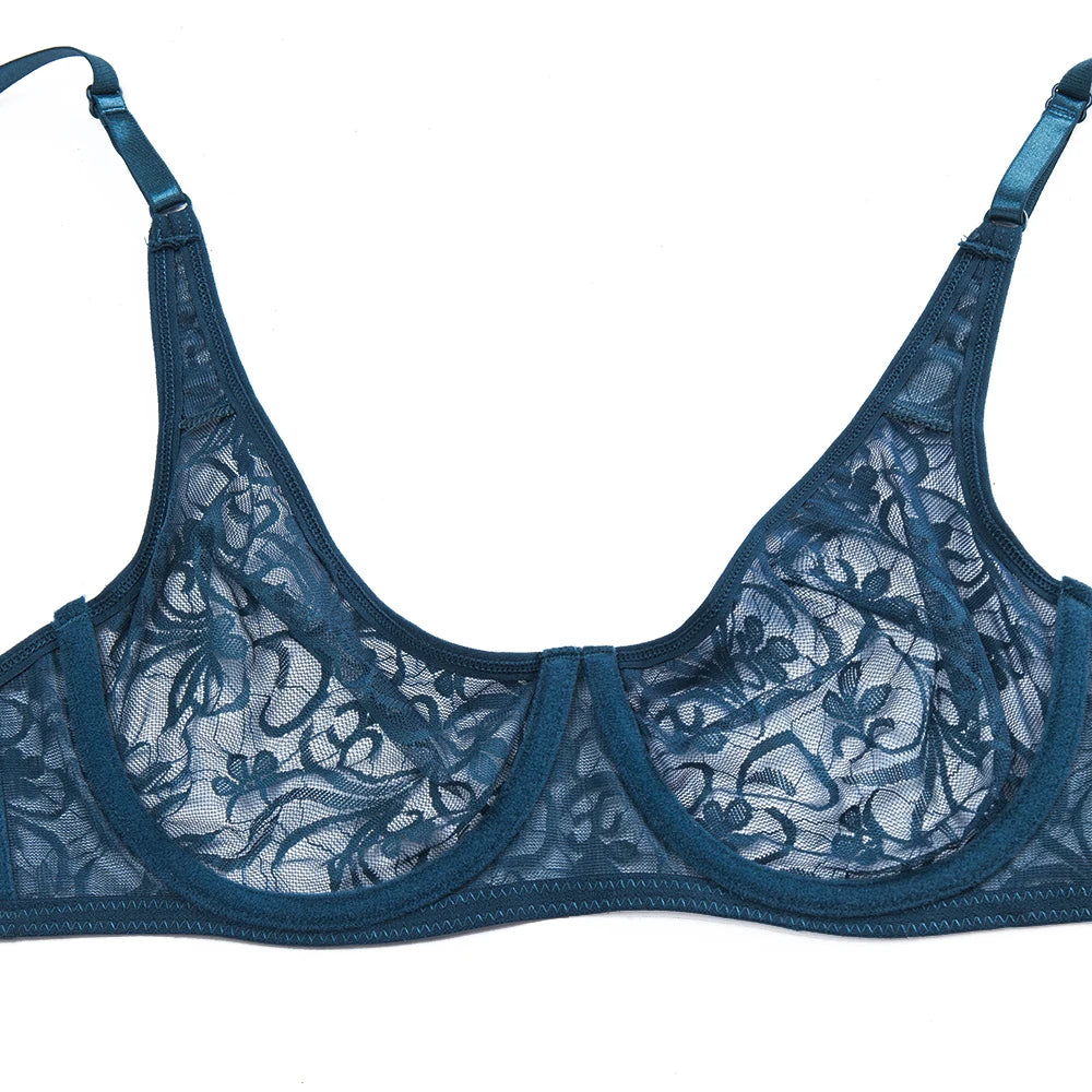 Womens Underwear Lace Bras Underwire BH Hollow Out Embroidery Elegant Casual Sexy Lingerie Tops Plus Size  Brassiere