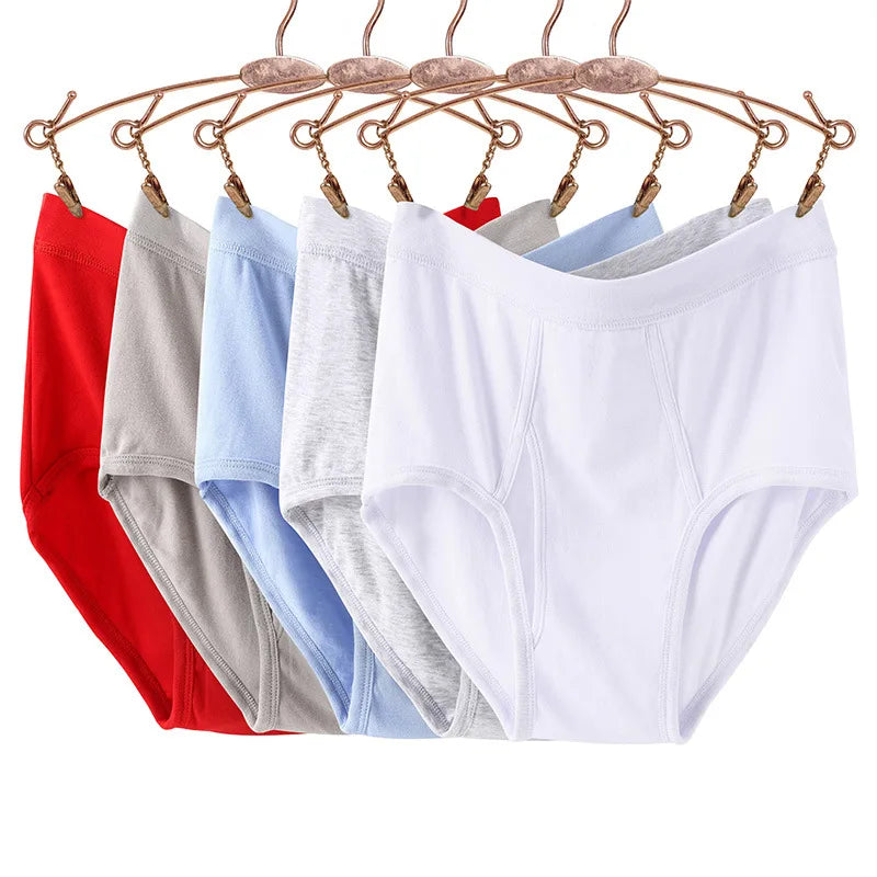 Men's Briefs Sexy Underwear Men 100%Cotton Soft Underpants Comfortable Solid Panties Male High Waist Breathable Underwear Cuecas