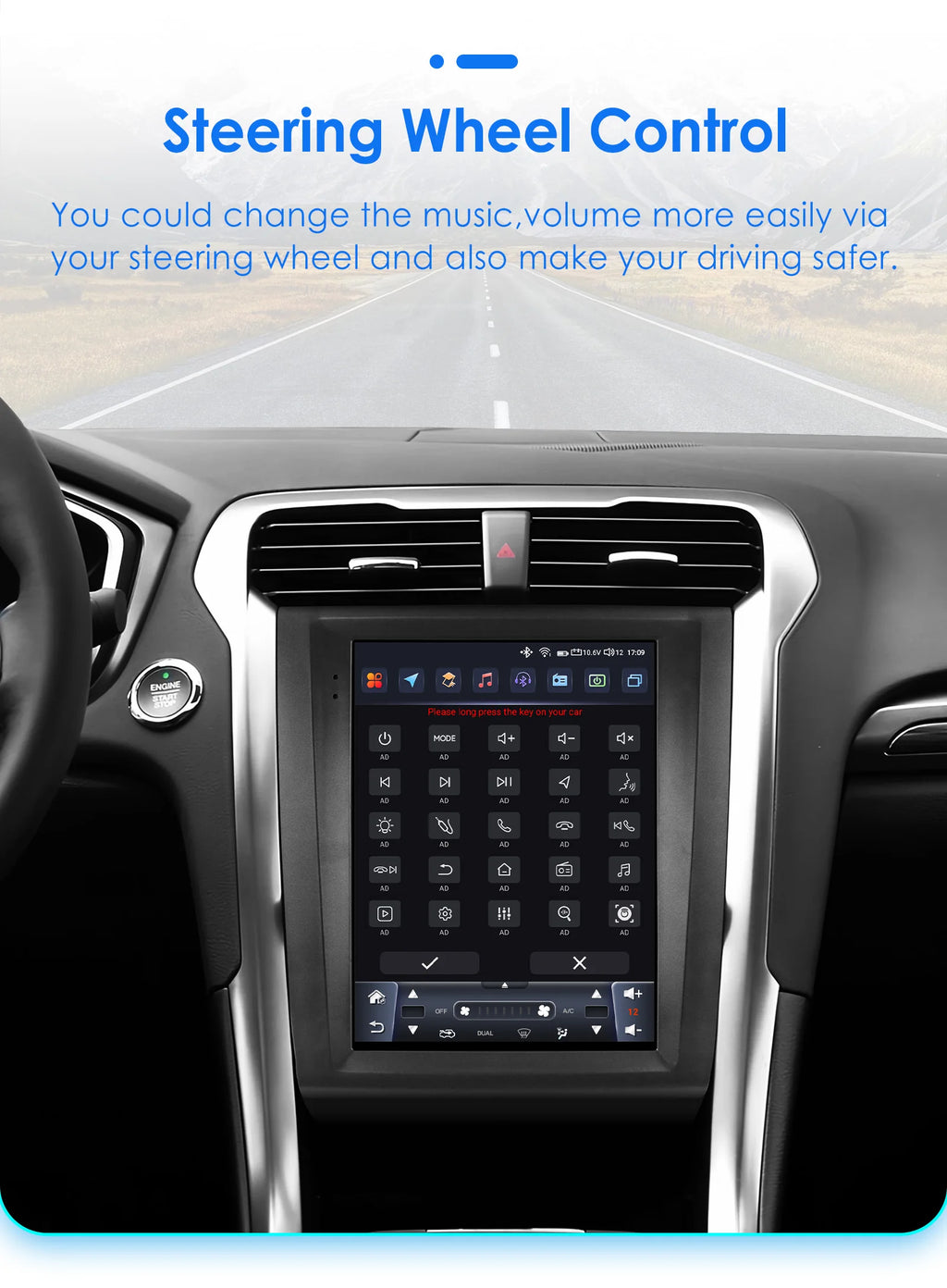 9.7"Carplay Android Auto Car radio for Ford Fusion Mondeo mk5 2013-2019 multimedia car intelligent systems GPS navi Screen Audio