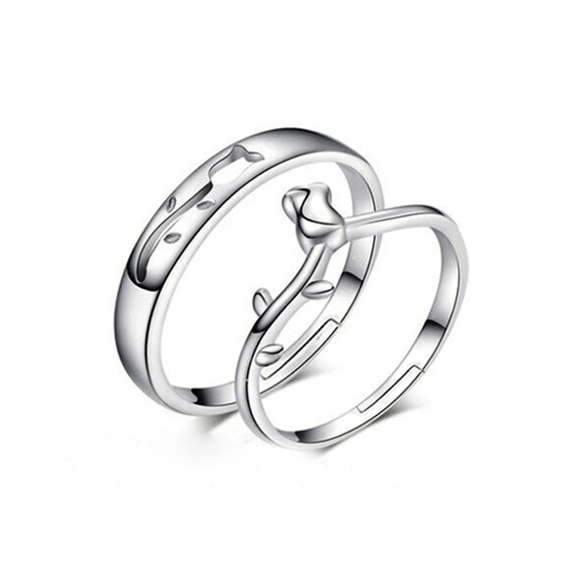 Classic Couple Rings For Men Women CZ Stone Trendy Wedding Lovers' Ring Jewelry Romantic Valentine's Day Present Ring Accessory