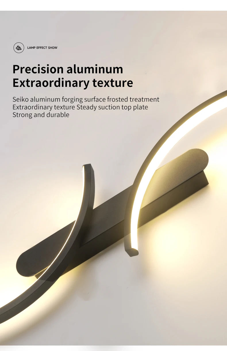 Minimalist Wall Lamp LED C Shape Wall Sconce Modern Simple for Home Decor Perfect Lighting Living Room Bedroom Hallway Office
