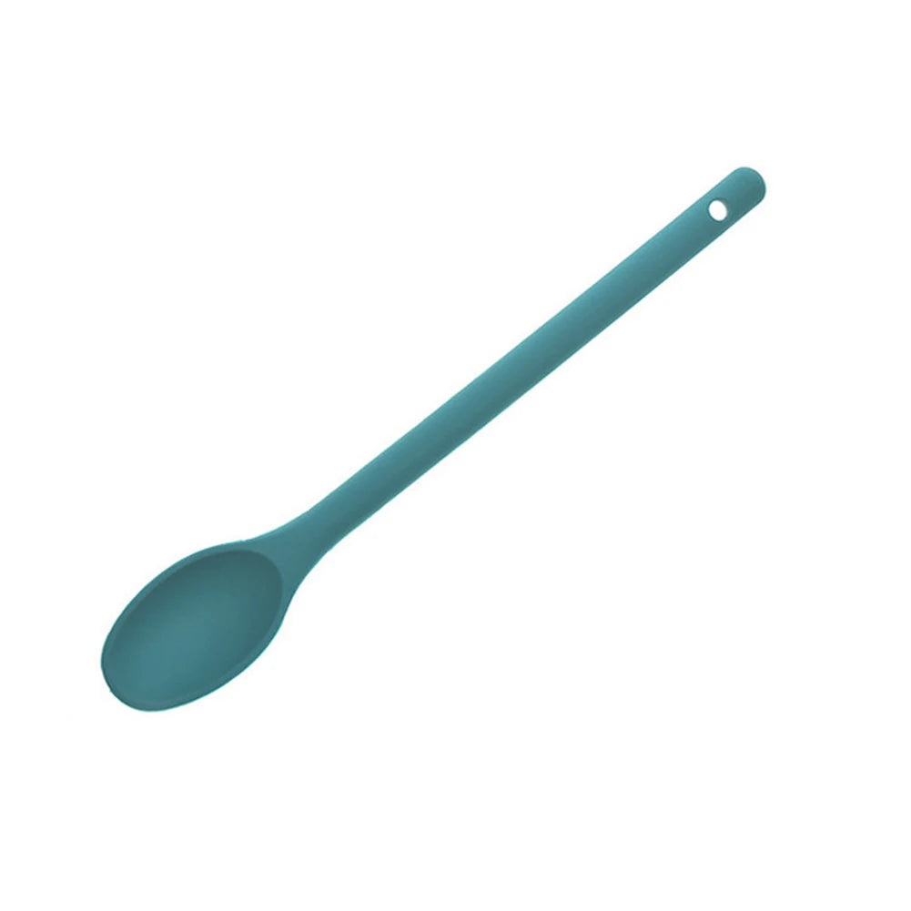 Long Handle Silicone Spoon For Kitchen Mixing Spoon For Salad Food Soup Cooking Tool For Picnic 1PCS Wholesale Of Multiple Items