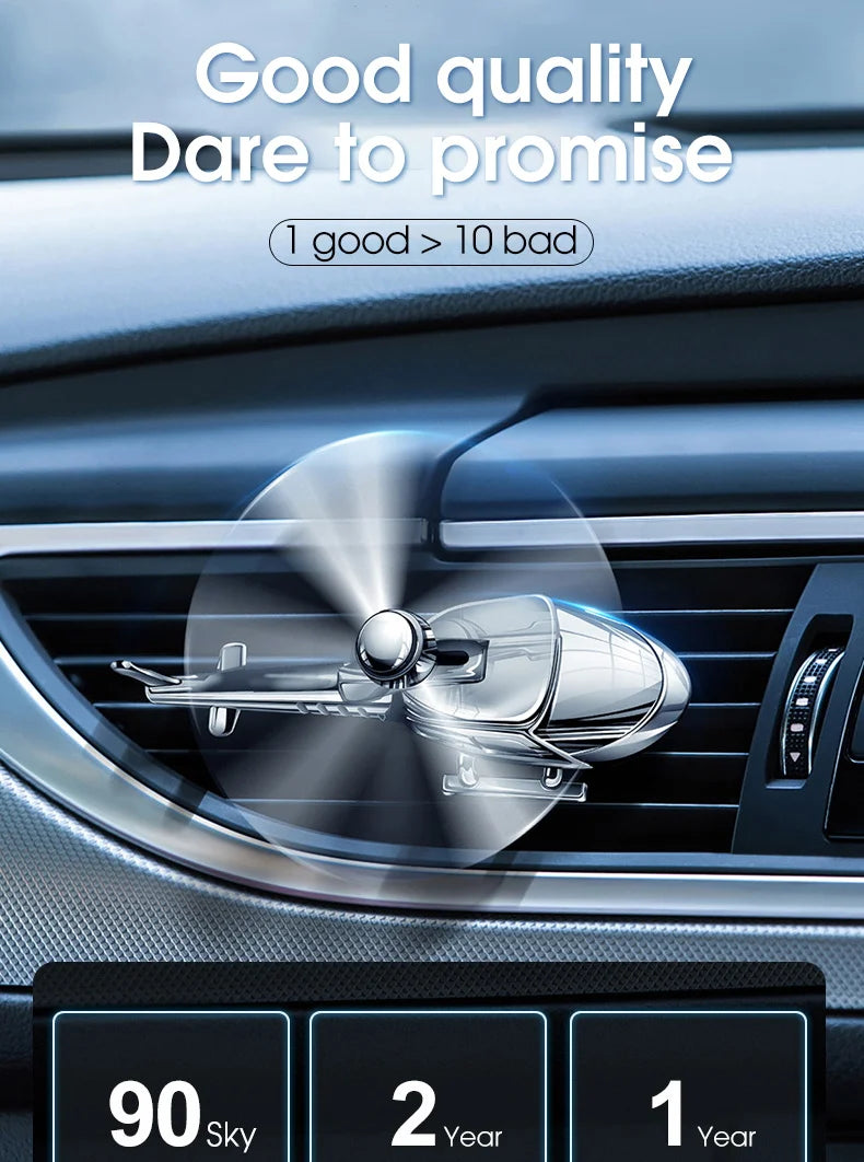 Car Air Freshener Mini Helicopter Rotating Aromatherapy Purifie Odors Car Perfume Essential Oil Diffuser Car Vent Aromatherapy
