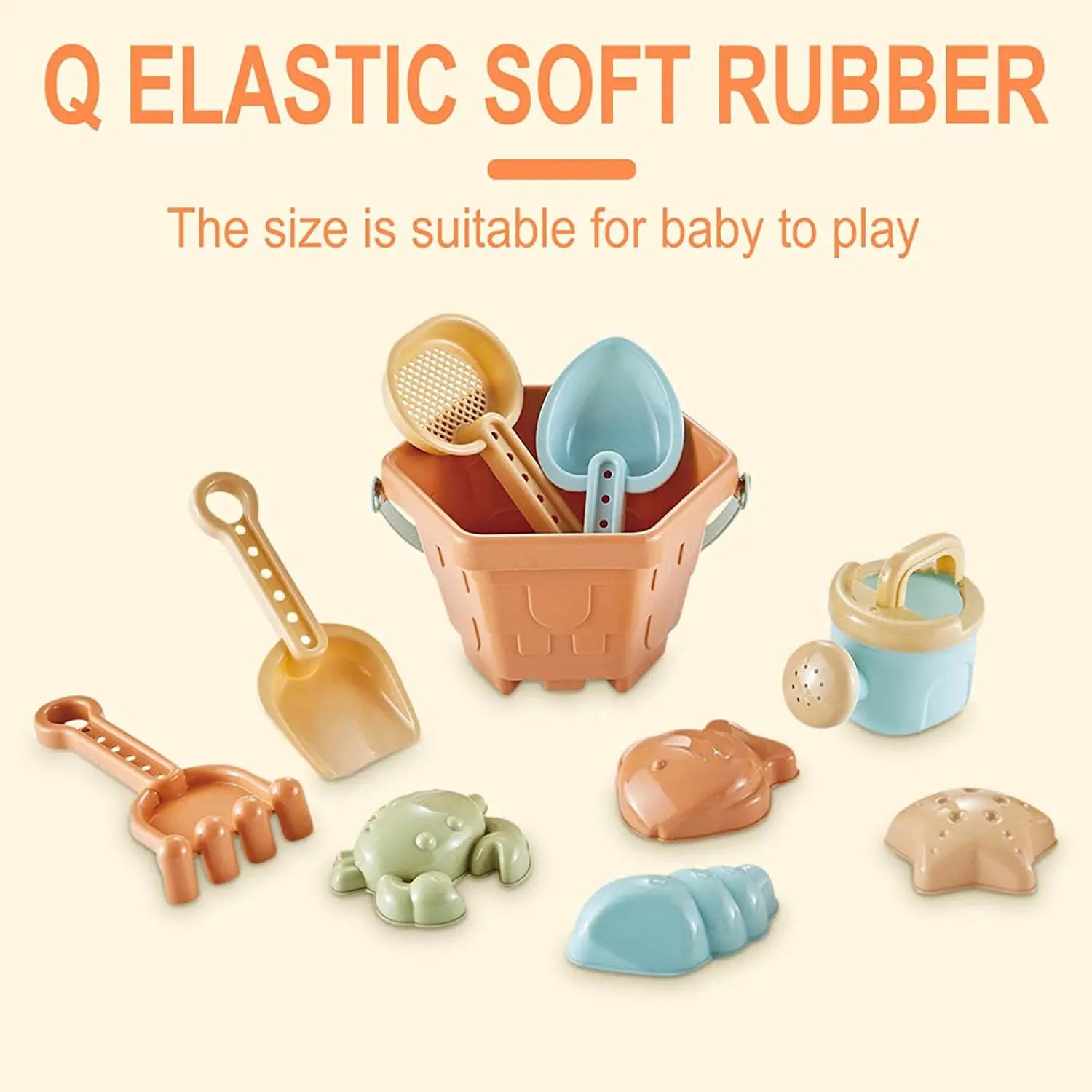 Baby Beach Toys Children Outdoor Games Sand Play Set Infants Digging Sand Plastic Shovels Buckets Water Play Beach Toys for Kids