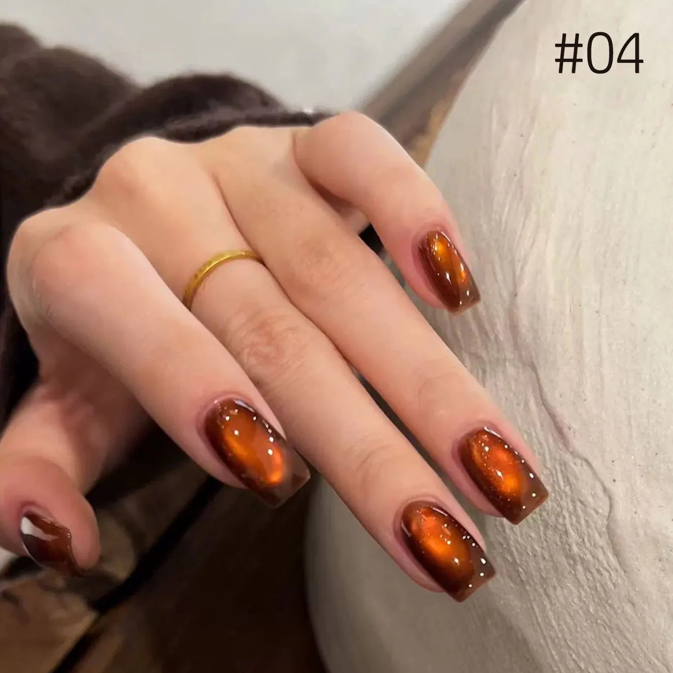 10ML 1-10PCS Sunrise Cat Eye Nail Glue Popular Winter Red Colors Silk Glass Bead Chasing Light Magnet Cat Eye Nail Polish Gel