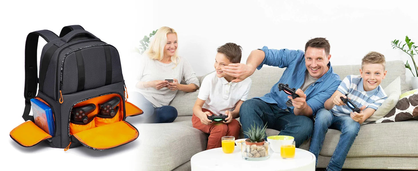 Backpack Compatible with Xbox Series X/S Console Bag with Separate Storage Room Console Headset Pockets for Gaming Accessories