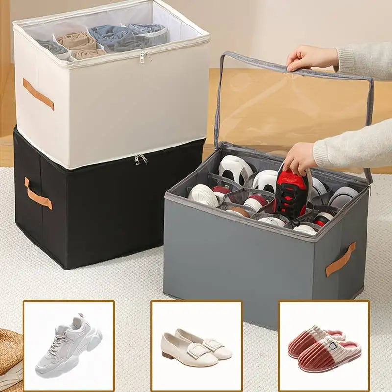 1pcs Shoe Organizer for Closet Foldable Oxford Fabric Shoe Storage Box for Sneakers Sandals for Clothes Shoe Storage Organizer