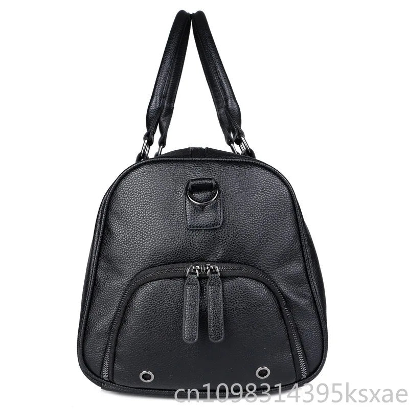 Men's Travel Bag Luxury Large Capacity  Luggage Duffle Bag Leather Portable Durable Crossbody Gym Purse Handbag Luggage Outdoor