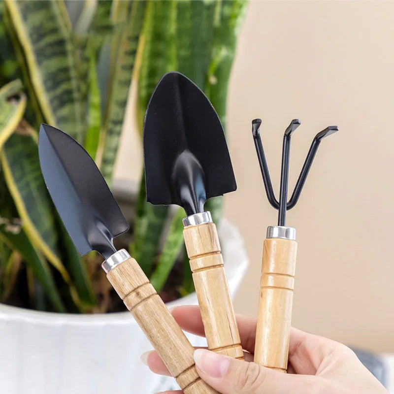 3-PC Gardening Tools Kit, Shovel Rake Cultivator for Fast Soil Loosening, Flower Bed Gardening, Efficient for Home Garden Use