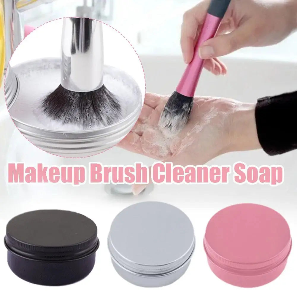 Makeup Brush Cleaner Shampoo Soap Solid Brush Cleaning and Bar Cosmetic Brush Removes Dirty Cleaning Soap Color Stain Pad