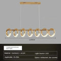 Modern Chandelier For Living Room Bedroom Nordic Golden Ring Ceiling Lamp Luxury Home Decor Indoor Ceiling Light Lustre Fixtures