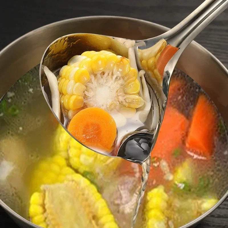 Stainless Steel Colander Spoon Soup Colander Kitchen Gravy Oil Soup Fat Separator Yogurt Oil Skimmer Spoon Kitchen Accessories