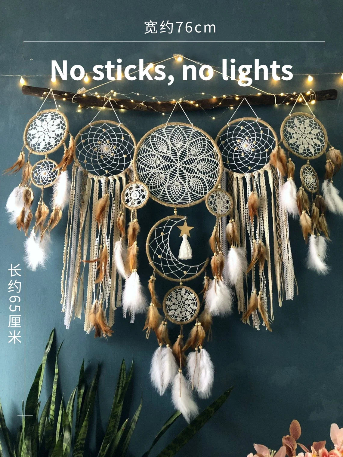 Indian Dream Catcher Wind Chime, Handmade Feather Pendant, Indoor Tassel, Wall Hanging, Wedding Decoration, Kids Room decor